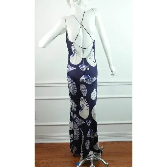 Carolina K Felicity Seashell Satin Maxi Slipdress Size Small NWT Resort Luxury - Picture 11 of 14
